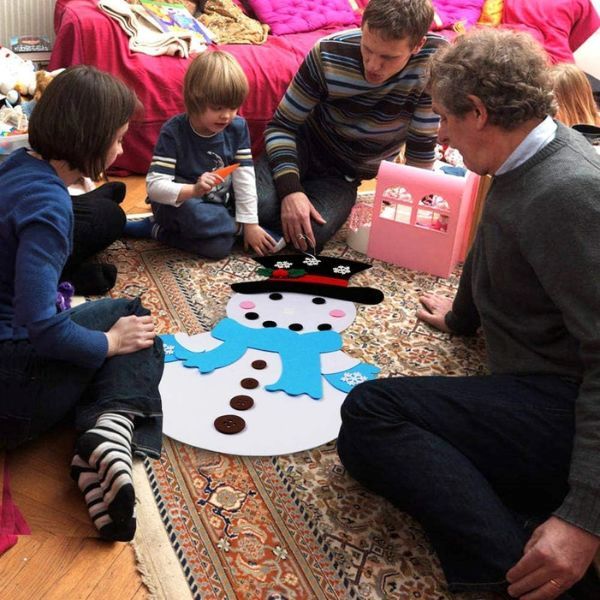 FELTSNOWMAN dekoration