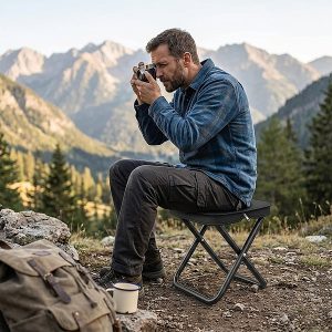Ultralet sammenklappelig skammel | ULTRAFEATHRA