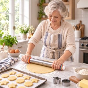 Justerbar kagerulle med tykkelsesringe og lineal | THICKROLL